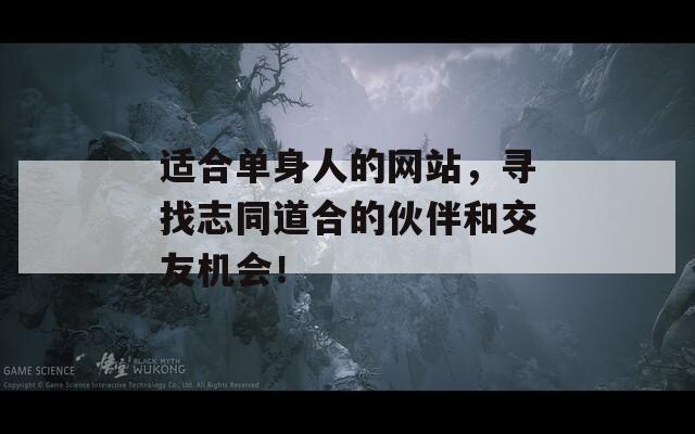 适合单身人的网站，寻找志同道合的伙伴和交友机会！
