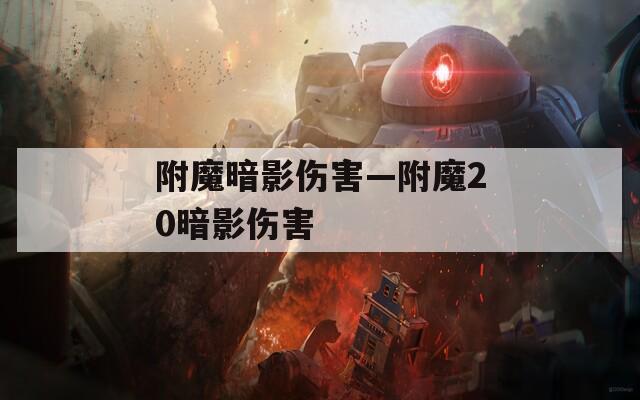 附魔暗影伤害—附魔20暗影伤害